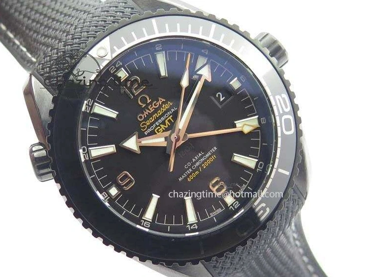 0502 Planet Ocean 45mm Real Ceramic BP-Maker Best Edition Black Dial On Nylon Rubber Strap A TopPick 8185